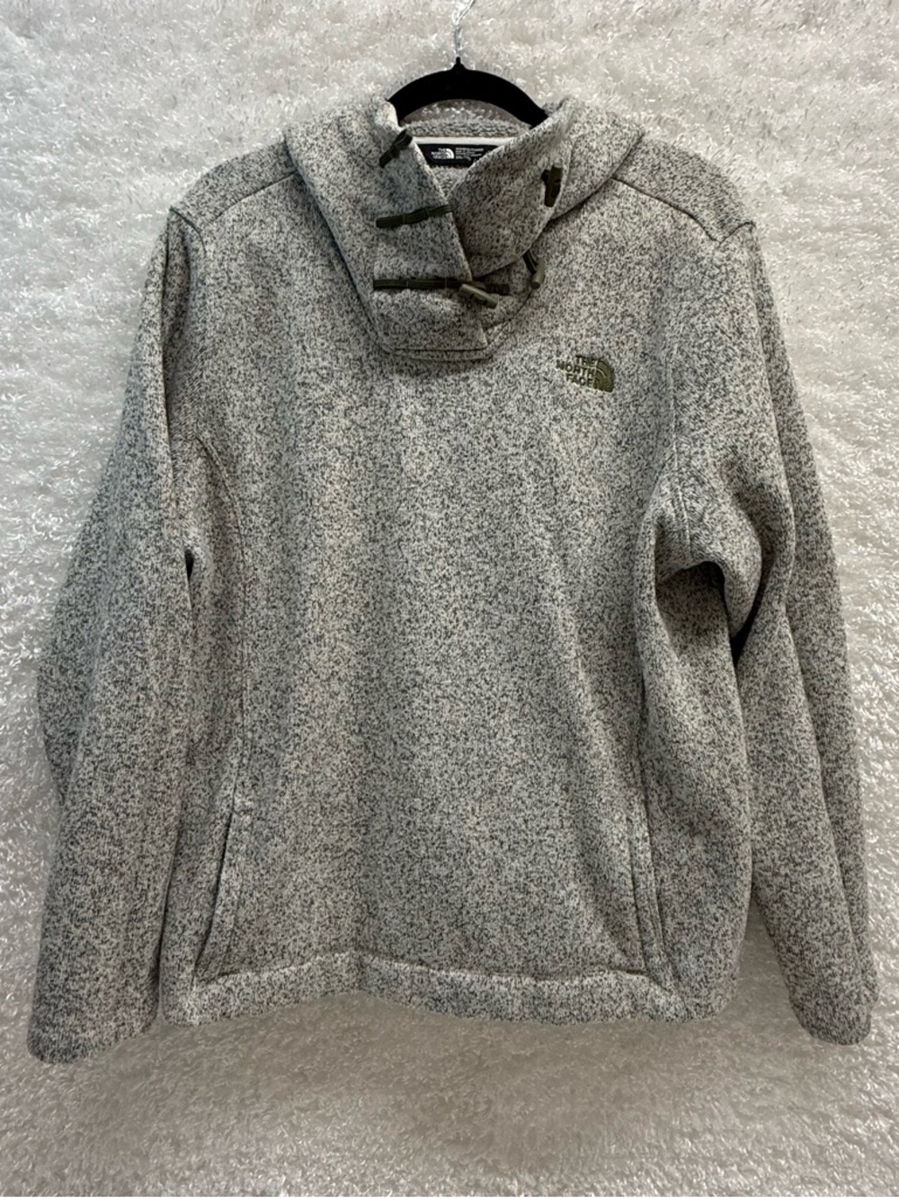 The North Face Heather Gray Teddy Fleece Jacket